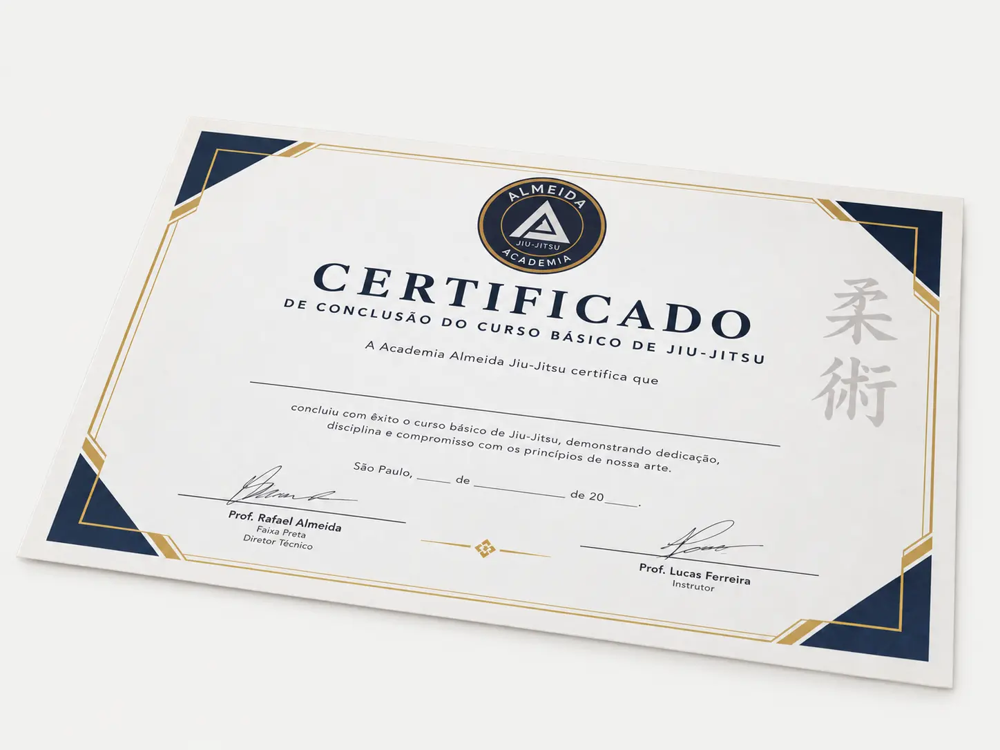 Certificado — impresso pela Impressos Social Play, gráfica em Jacareí e São José dos Campos